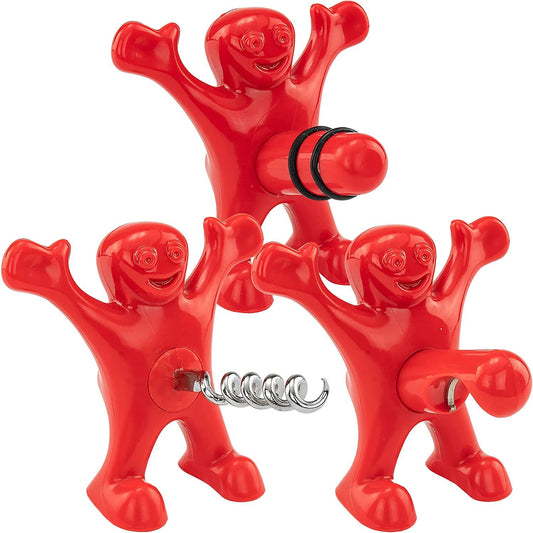 Fairly Odd Novelties 3-Pack Sir Perky Corkscrew/Bottle Stopper/Bottle Opener