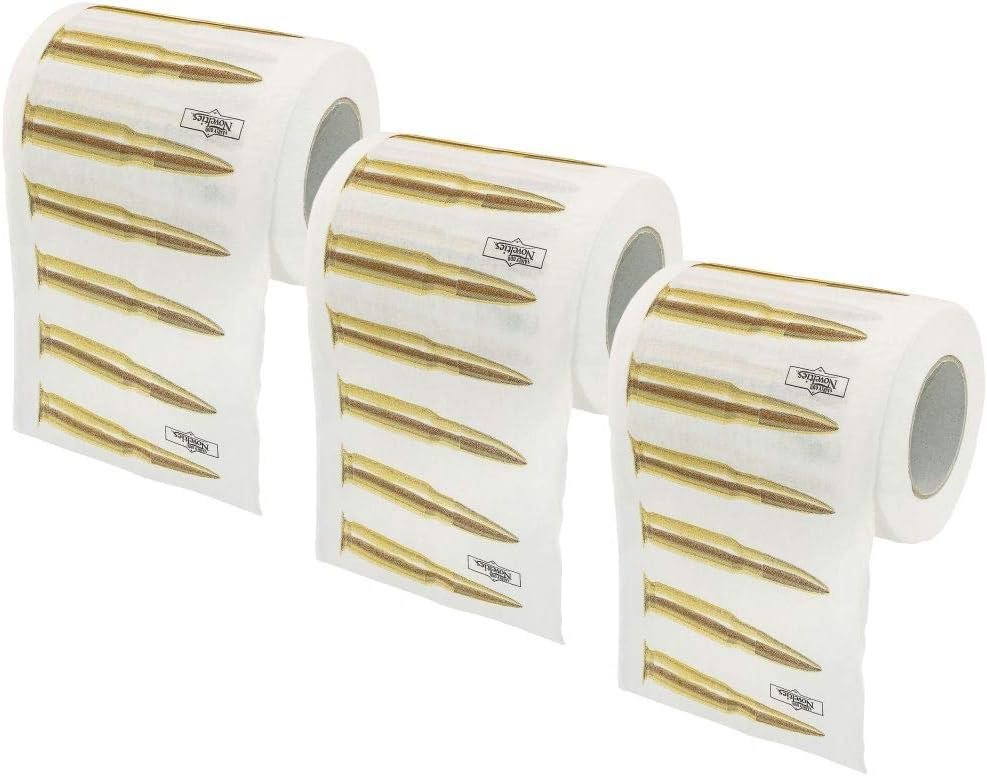 AK-47 Bullets Toilet Paper - Set of 3