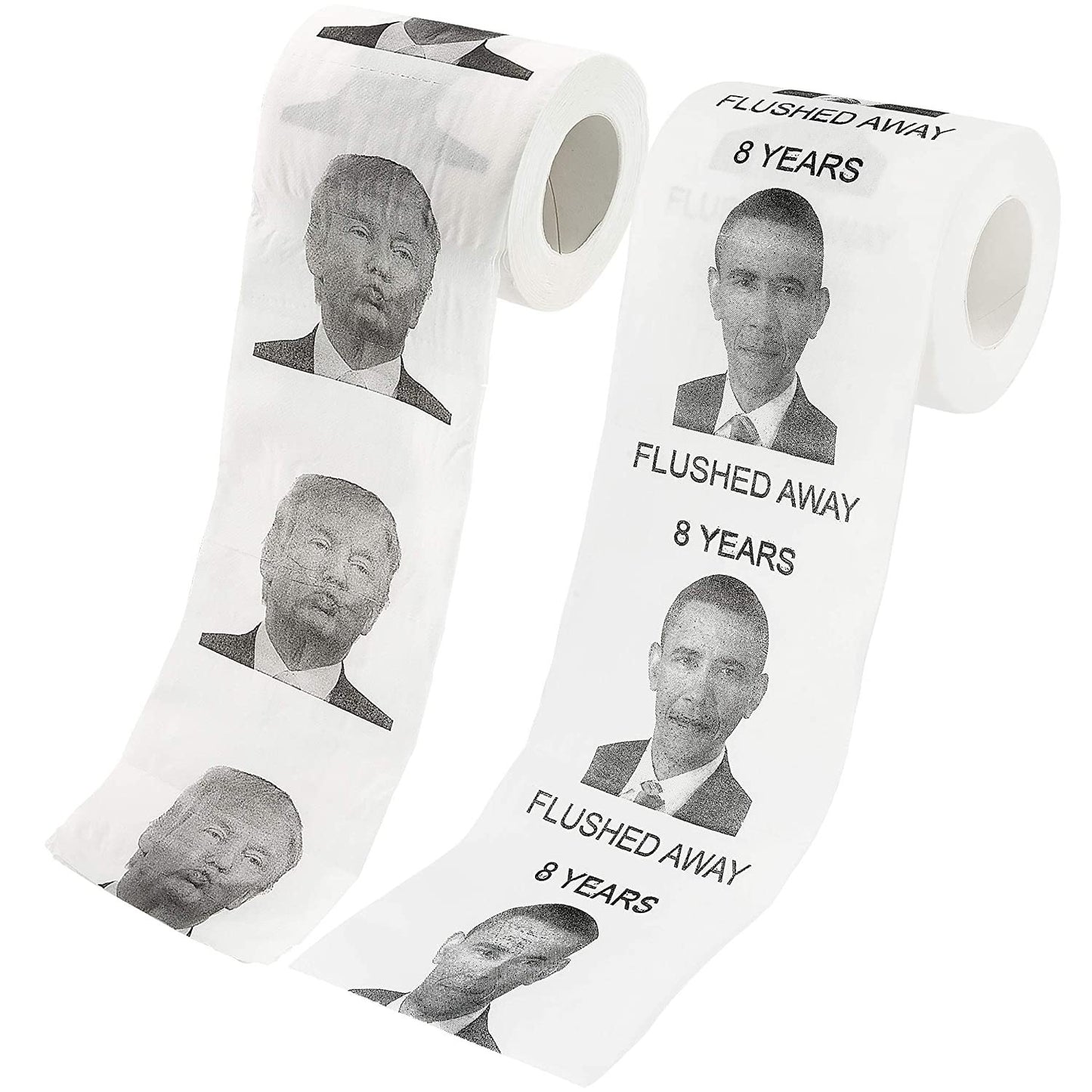 Donald Trump & Barack Obama Toilet Paper - Set of 6