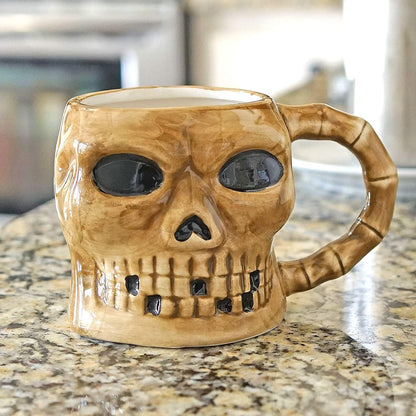 Large Skull Ceramic Coffee Mug