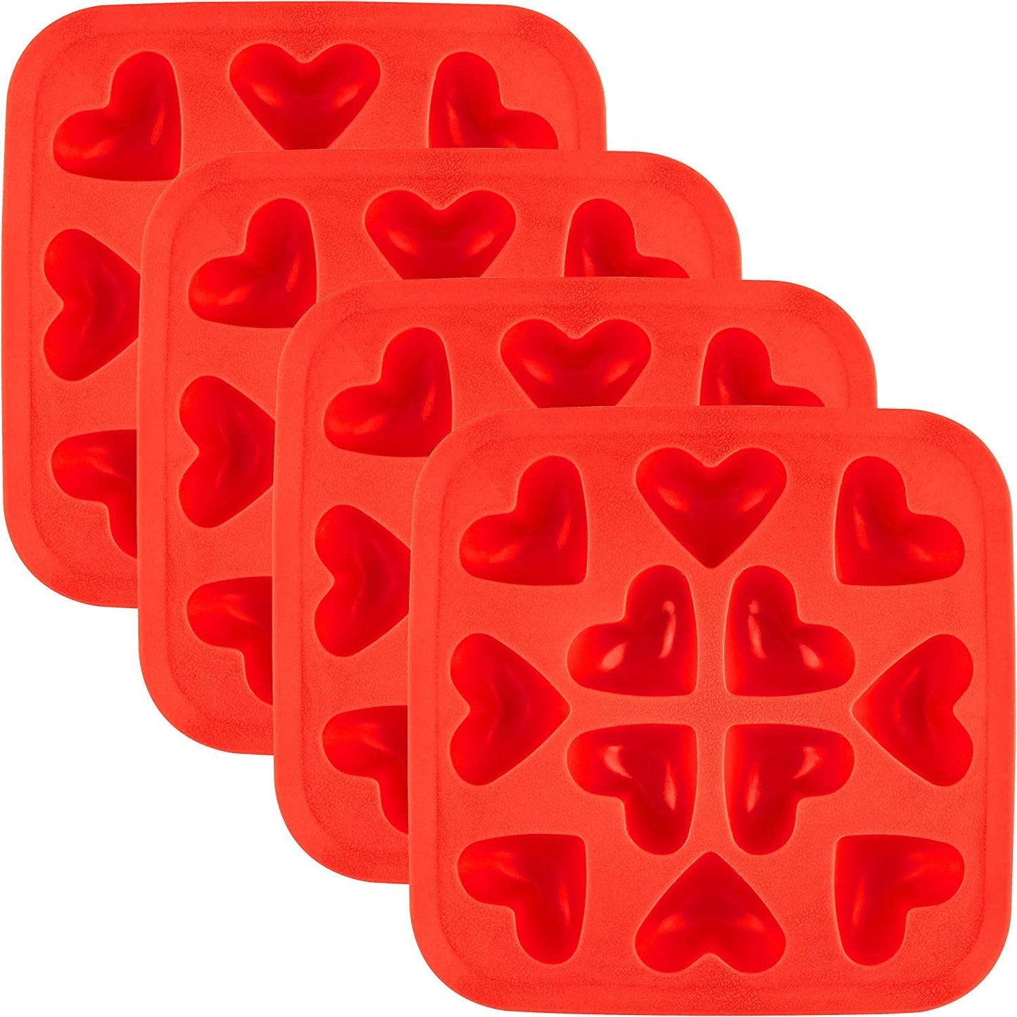 Heart Shaped Ice Cube Tray - Set of 4