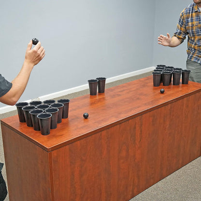 Black Beer Pong Set Cups and Balls