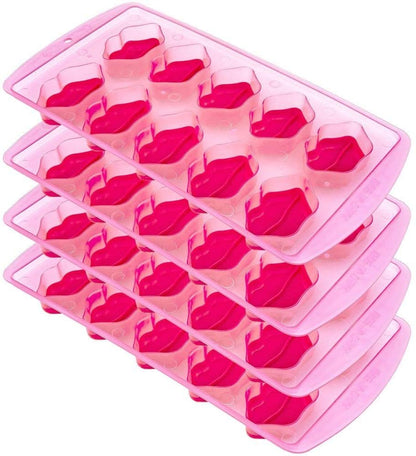 Pink Lips Ice Cube Tray - Set of 4